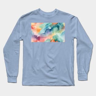 Celestial Dreams: Vibrant Sky Watercolors Long Sleeve T-Shirt